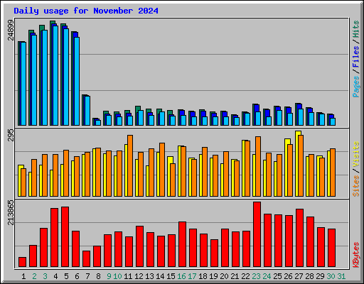 Daily usage for November 2024