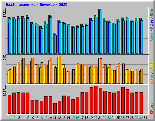 Daily usage for November 2025
