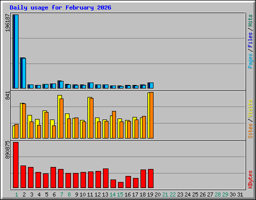 Daily usage for February 2026