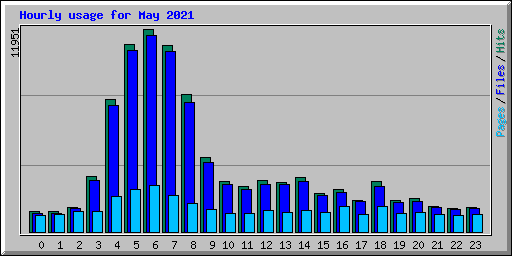 Hourly usage for May 2021