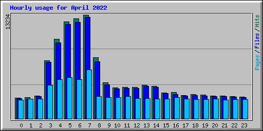 Hourly usage for April 2022