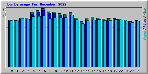 Hourly usage for December 2022