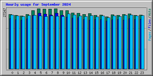 Hourly usage for September 2024