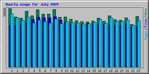 Hourly usage for July 2025